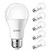 LVWIT Bombillas LED A60, Casquillo E27, 14W equivalente a 100W, 6500K Luz Blanca Fría,1521 lm, Bajo consumo, No regulable - Pack de 6 Unidades.