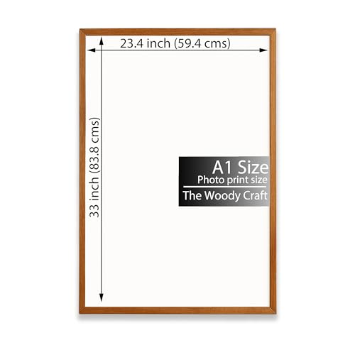 Image of A1 Size Photo Frame | Brown Photo Frame For Wall | Modern Wall Frame | Wood Frame For Modern Interiors | Elegant Big Photo Frames For Wall | Ideal Single Photo Frames