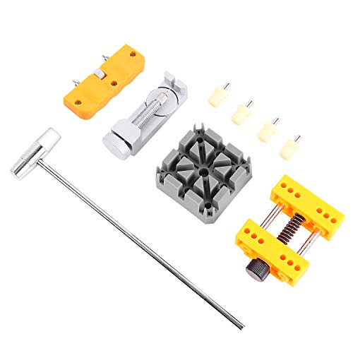 Ohuhu 156 PCS Watch Repair Tool Kit, Case Opener Spring Bar Watch Band Link Tool Set With Carrying Bag, Replace Watch Battery Helper Multifunctional Tools With User Manual For Beginner