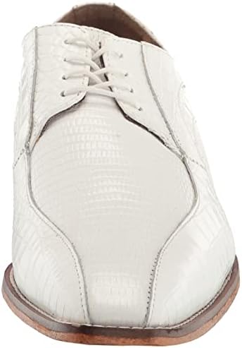 Stacy Adams Men's Turano Bike Toe Oxford, White, 10 Wide | Image 1