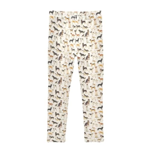 senya Girls Printed Leggings Yoga Pants Variety Dog Pattern for Kids in 4t to 10 Years, 4T2