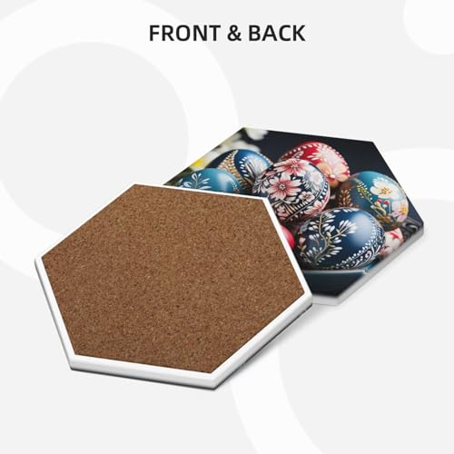 Dessous de verre en céramique Pâques absorbant déco table fête