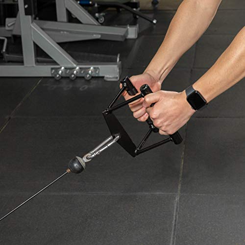 DNC V Sharp Bar - Cable Machine Handle Attachments, Pull Up Bar Multi Gym Weight Lifting Workout Accessories (Black knurling) - Thumbnail 5