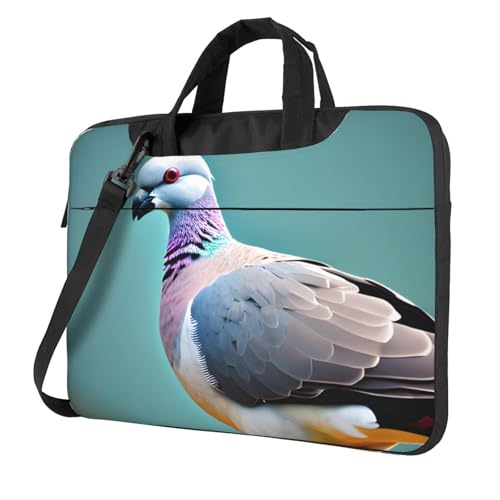 Sac bandoulière ordinateur portable imprimé dessin animé pigeon pour égayer vos trajets de bureau