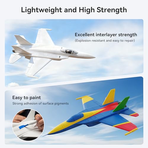 SUNLU Light Weight PLA Filament 1.75mm, 0.8KG, LW-PLA 350m Low-Density, Active Foaming 3D Printer Filament for RC Planes Drone Parts and Cosplay, Suit Most 3D Printers, White