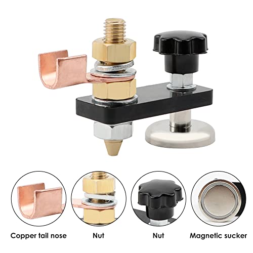 Welding Magnetic Ground Clamp,Strong Magnetism Large Suction Welder Magnet Head Safety Wire Holder,Copper Tail Welding Support Tool Accessories (Wmg-02) #TOP1