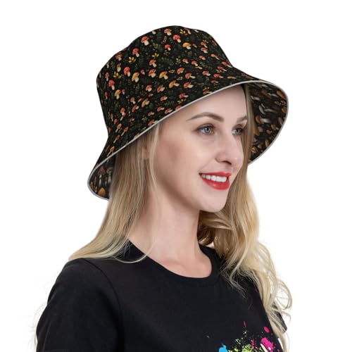 Image of Bucket Hat Double-Side-Wear Reversible Sun Hat Beach Travel Hiking for Women Men