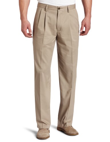 Dockers Men's Big and Tall Classic Fit Easy Khaki Pants - Pleated, British Khaki, 50 29