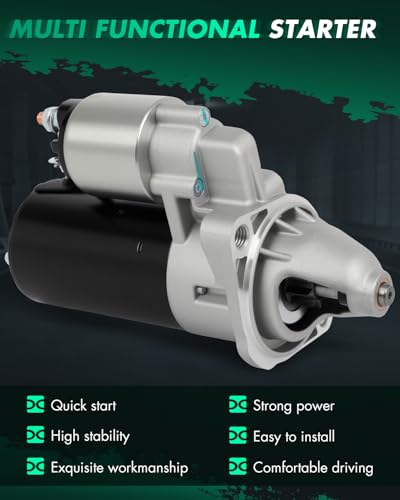 Image of SCITOO Starter Motor fit for Audi for 100 2.3L 1989-1991,for Audi for 100 Quattro 2.3L 1989-1991,for Audi for 200 2.2L 1989-1991 Replacement Starter 16956