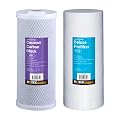 Rotek Water System Whole House Water Filtration Set | 2-Stage Water Filter System | 1SED, 1ACB | Clean Water | Sediment, & Carbon Block Filter | 1 Year Supply | 4.5" x 10" Universal Replacement Filter