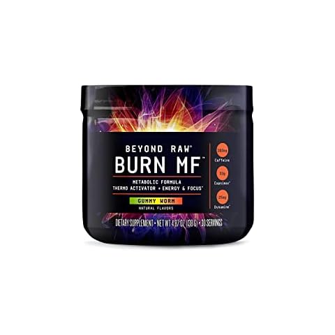 BEYOND RAW Burn MF | Metabolic Formula, Thermo Activator, Supports Energy and Focus | Gummy Worm | 30 Servings Cover