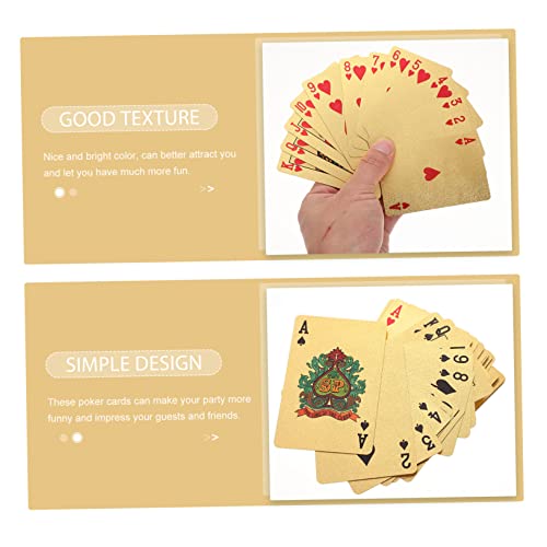 Milisten Pokerkarten Gold PVC Langlebig Kartenspiel Für Party Unterhaltung Reise Tischspiel – Bild 6