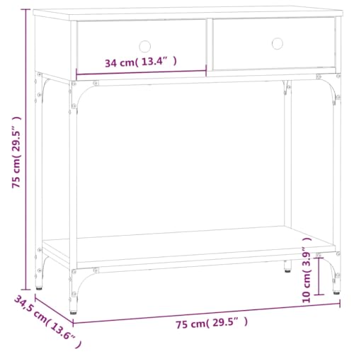 Mesa consola de madera elegante con estructura de metal para salón 3