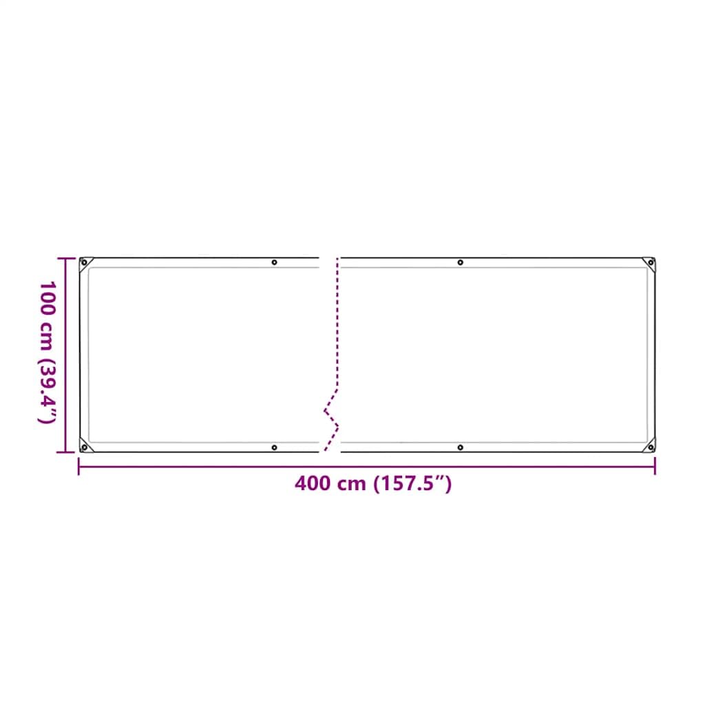 Mangloder Pflanzenabdeckung mit Ösen 1x4 m aus PE, transparent 70 Prozent, wasserfest, mit Aluminiumösen und Nylonrand, für Gewächshaus, Beet, Hochbeet, Pflanze, Schutz bei Winter und Feuchtigkeit