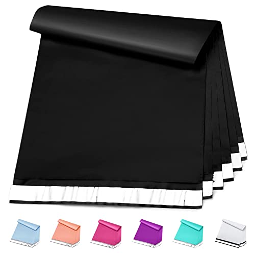 Image of Metronic Large Poly Mailers 19x24 100 Pcs Shipping Bags for Clothing Black | Large Shipping Envelopes with Strong Self Seal Adhesive, Waterproof Tear-Proof Mailing Bags for Small Business Clothes Shoes