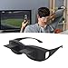 Yosoo Health Gear Lazy Glasses, Optical Glass 90 Degree Crochet Glasses Mirror Reading Glasses for Laying Down Reading Knitting Watching TV Black