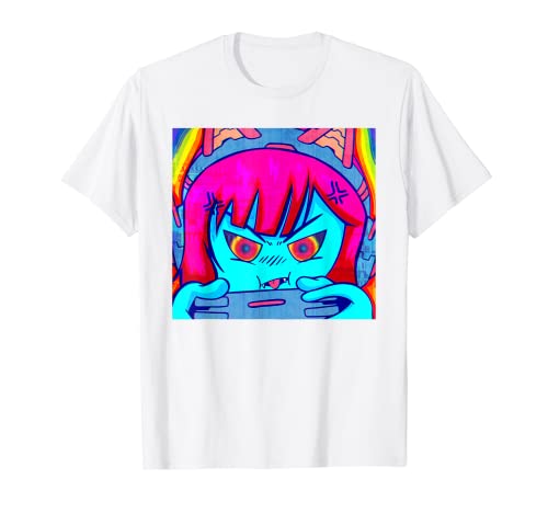 Kidcore Aesthetic Vaporwave Anime Girl Gamer 80s 90s Retro Camiseta