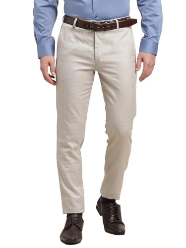 Pantalon formel ajusté gris à carreaux pour vos journées de bureau