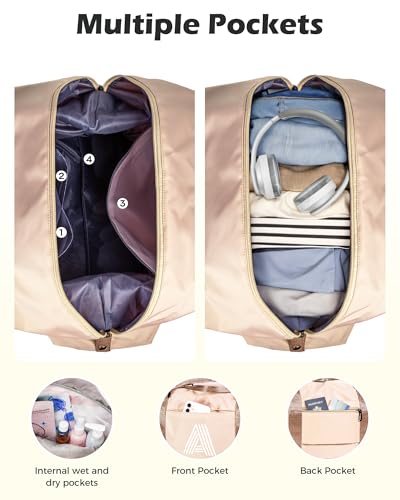 Image of Gifts for Daughter, Initial Travel Duffel Bag, Sports Bag | Personalized Weekender Bags with Shoulder Strap, Monogram Overnight Bags, Gift for Friend Sister Women gifts