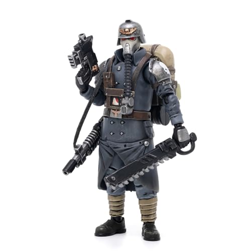 JOYTOY Figura de acción 1/18 Warhammer 40,000 Astra Militarum Death Korps of Krieg Veteran Squad Sergeant Collection, modelo de regalo de cumpleaños