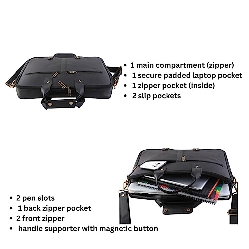 Maletín tipo messenger slim negro para laptop 14" miniatura 3