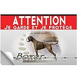 chiot boxer belgique Garantie 5 ans en extérieur Adhésif plastifié Attention au chien chiot boxer