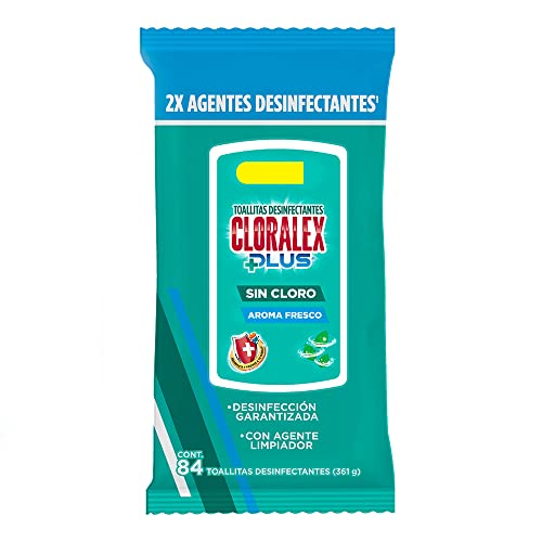 La Mejor Recopilación de Toallitas de mano más recomendados. 46 Cloralex Toallitas Desinfectantes Fresco Aroma Sin Cloro 84 Pzs