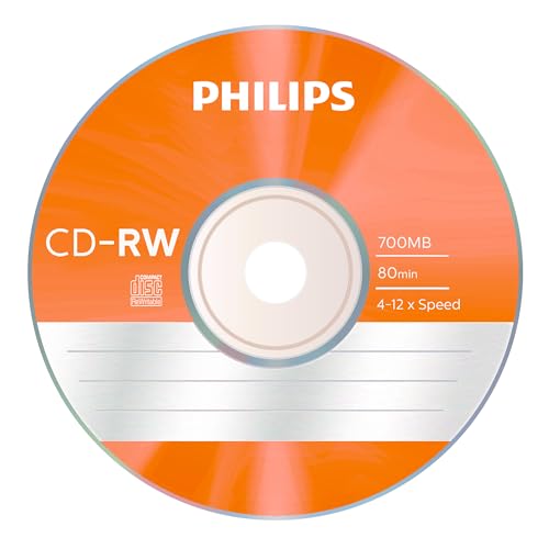 Philips 5 x CD RW 700 Mo 80 min 4x 12x boîtier CD étroit - vue 6