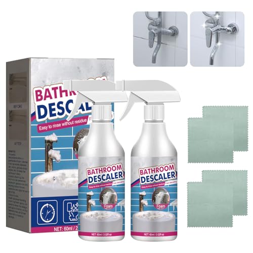 LinTsing Bathroom Descaler Spray 2 PCS Stubborn Stains Cleaner Bathroom Foam Cleaner Spray Bubble Cleaner Foam Spray All Purpose Rinse Cleaning