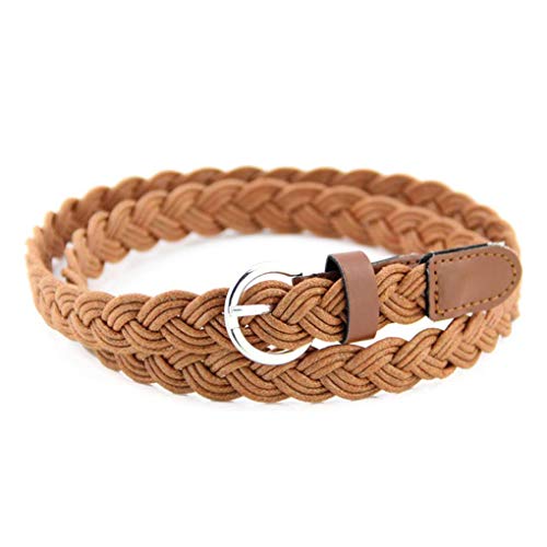 Floridivy Women Unique Twist Pattern PU Belt Candy Colors Hemp Rope Braid Belt Female Dress Wasit Belt