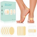 SURFOU Blasenpflaster 36 Stück, Hydrokolloid Pflaster Gegen Reibung, Wasserdichte Gel-Pads für Ferse, Zehen & Fuß, Mixgrößen für Alltag, Sport & Outdoor