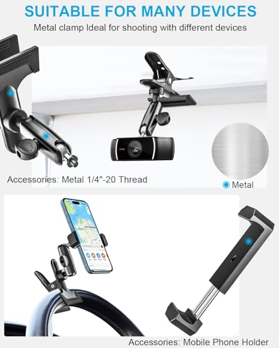 Soporte de cámara para visera de coche, abrazadera 360 y rosca 1/4 para Insta360 4
