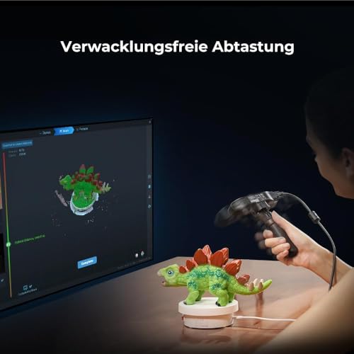 Creality Ferret Pro 3D-Scanner, 0,1 mm Präzision, WiFi 6 Wireless, Anti-Shake-Technologie, 24-Bit Farben für Metalle/Schwarz (ohne Spray), Outdoor bis 30k Lux, Kompatibel mit Mac/iOS/Win/Android