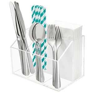 My Space Organizers UH Acryl Besteckhalter mit 4 Fächern