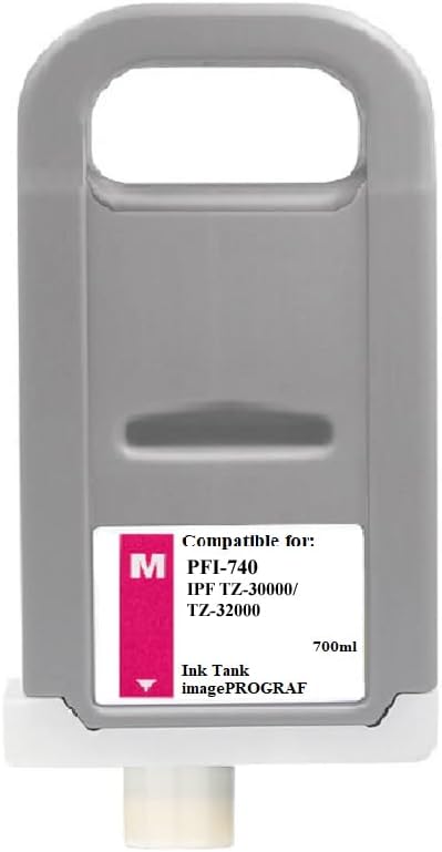 Vivid Colors PFI-740 Magenta Compatible Ink Cartridge Replacement for Canon PFI-740M (700ml, Magenta) (iPF for Canon imagePROGRAF TZ-30000 TZ-32000 Printers
