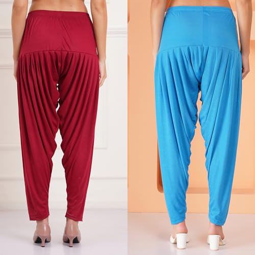 Image of Buy That Trendz Patiala Salwar for Women Relaxed Fit Viscose Patiyala Salwar Harem Bottom Pants