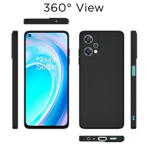 Image of Outlouders Back Cover for OnePlus Nord Ce 2 Lite 5G | Camera Protection | Durable Soft Matte Silicone Bumper Case (Black)