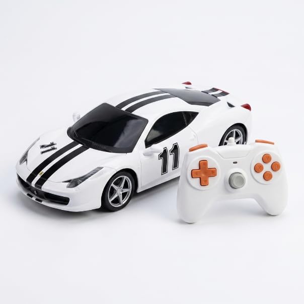 Image of Mini RC Car 1:64 Scale Remote Control Car for Kids, App Controlled Electric Racing Toy with LED Lights, Rechargeable Battery, 2.4GHz Control System, Birthday Gift for Boys & Girls (White)