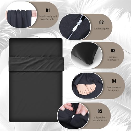 Self Tan Sleep Sack, bolsa de dormir para bronceado ligera y transpirable con cremallera, para mochileros, hoteles, camping y viajes de negocios miniatura 4