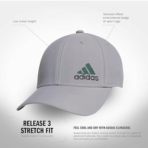 Image of Adidas Mens Release 3 Structured Stretch Fit Cap Discontinued