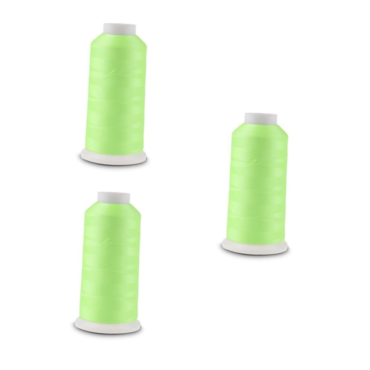 STOBOK 3piezas Hilo De Bordar Glow La Oscuridad De Yards Hilo De Coser Verde Para Bordado y Manualidades Para Ropa y Accesorios
