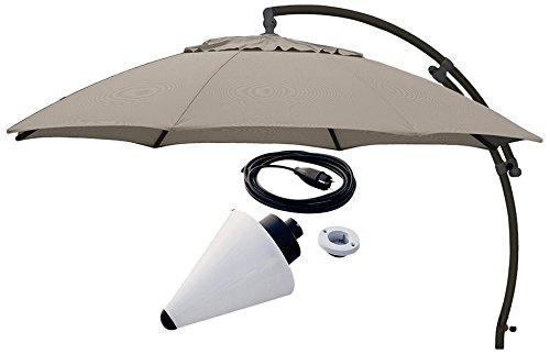 Sun Garden Easy Plus  Sombrilla, diámetro 375 cm, Funda 100 % Polipropileno, Beige