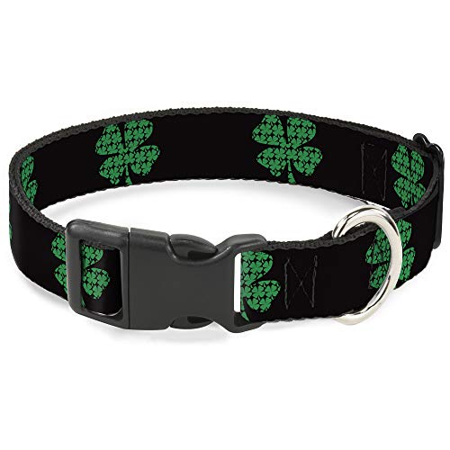 Pince à col trèfles St. Pat Buckle Down en plastique noir résistant - 2