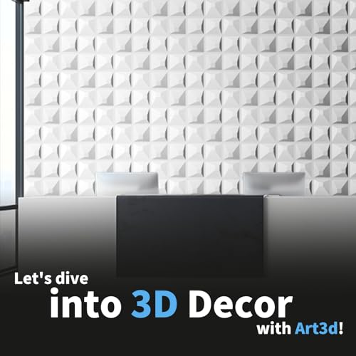 Image of Art3d Decorative 3D Wall Panel, 32 Sq.FT PVC Interior Wall Decor for Living Room, Bedroom, Lobby, Office, Shopping Mall, White