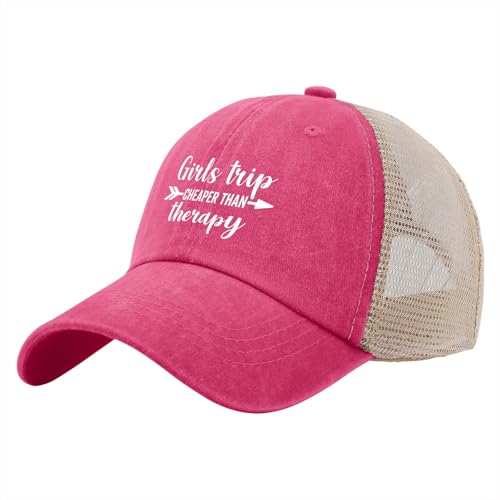 Girls Trip Cheaper Than Therapy Hat Funny Trucker Hats Women Dad Hat Funny Birthday Gifts2