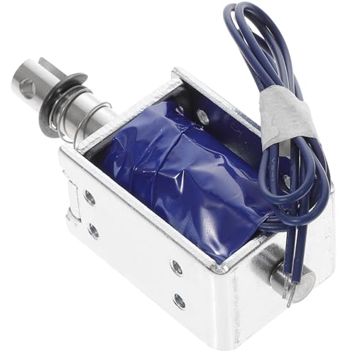 Healifty Électroaimant Solénoïde à Cadre Ouvert Push-Pull 12 V Cc 12 A Course 10 MM Mouvement Linéaire pour Actionneurs Industriels Distributeurs Automatiques et Équipements Mécaniques