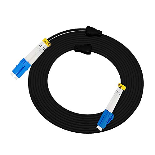 Jeirdus 100Ft 100Feet 30M Lc To Lc Outdoor Armored Duplex 9/125 Sm Fiber Optic Cable Jumper Optical Patch Cord Singlemode 30Meters 100Ft Lc-Lc #TOP3