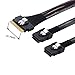 Cablecc PCI-E Ultraport Slimline SAS Slim 4.0 SFF-8654 8i 74pin to Dual SFF-8087 Mini SAS Cable PCI-Express