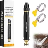 2026 High Pressure Car Wash Nozzle, Adjustable Jet Spray Nozzle for Garden Hose, Heavy Duty Metal Water Hose Nozzle...