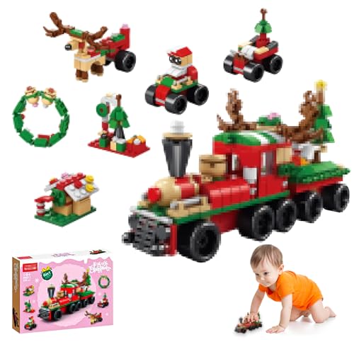 Set di mini mattoncini da costruzione di Natale, calendario dell'Avvento 2024, mattoncini da costruzione, giocattolo, regalo di compleanno per bambini, giocattolo a partire dai 4 anni, regalo di
